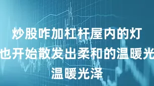 炒股咋加杠杆屋内的灯光也开始散发出柔和的温暖光泽